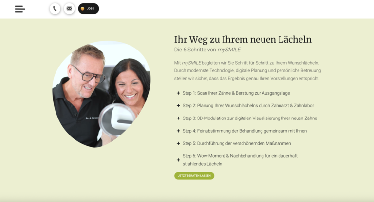 Schrittanleitung zum Wunschlächeln