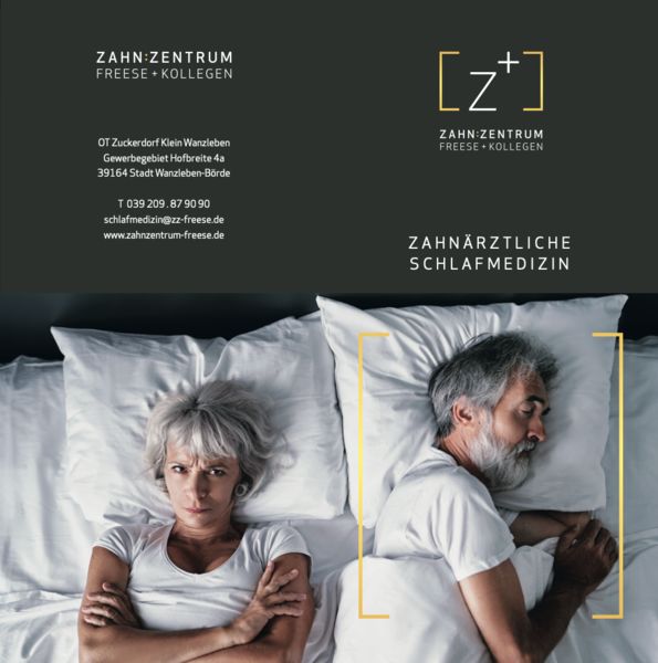 Schlafmedizin Flyer ZahnZentrum Freese + Kollegen by M:Brands ZahnZentrum Freese + Kollegen Zahnärztliche Schlafmedizin Flyer
