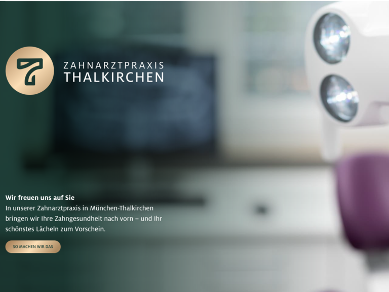 Zahnarztpraxis Thalkirchen Website und CI
