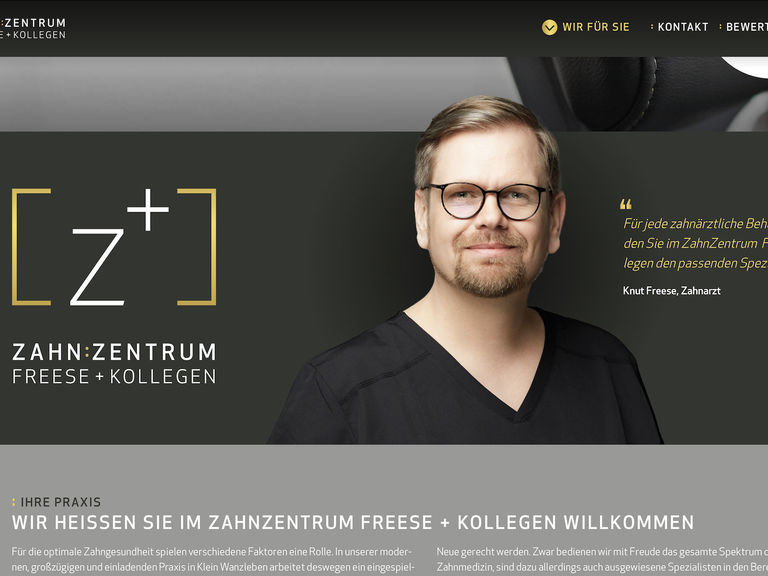 ZahnZentrum Freese + Kollegen Website
