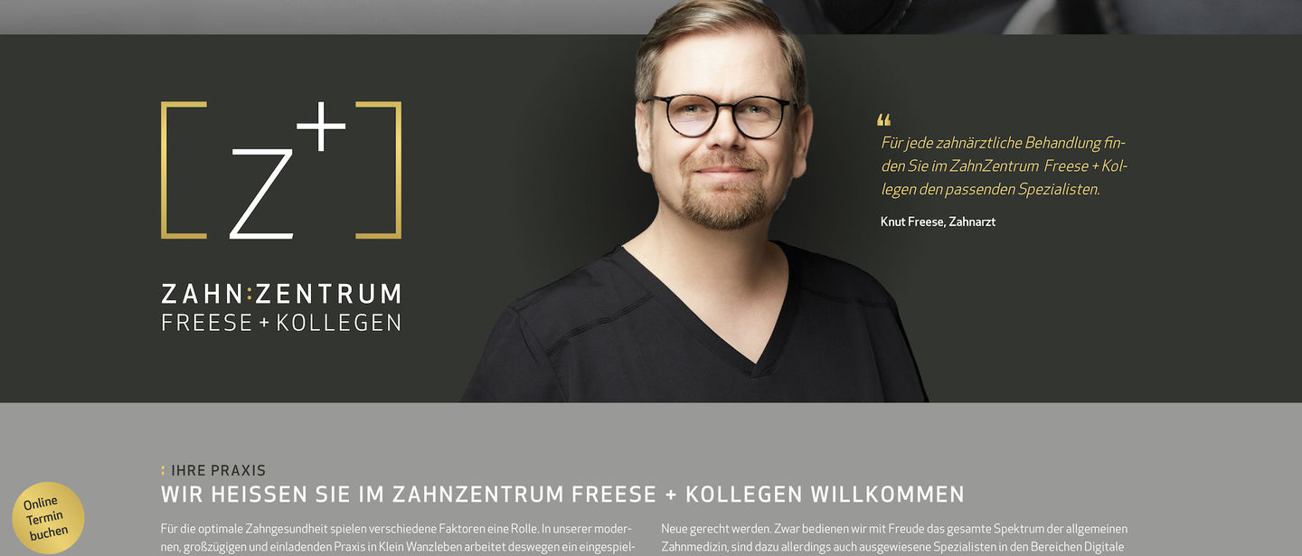 ZahnZentrum Freese + Kollegen Website